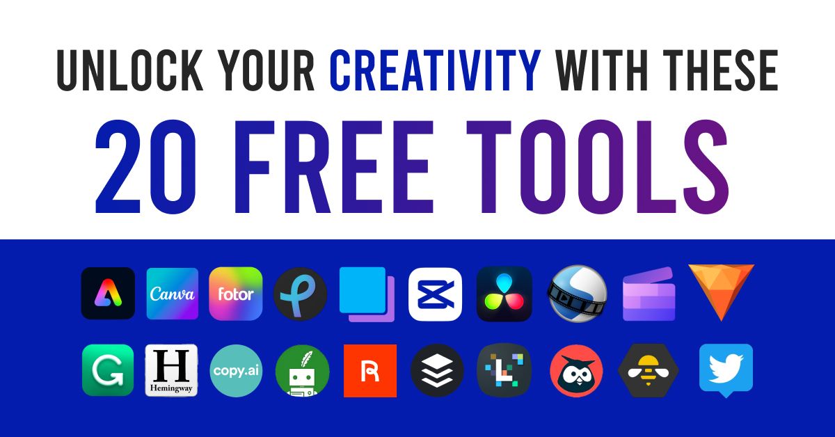 20 Free Content Creation Tools Every Beginner Should Try