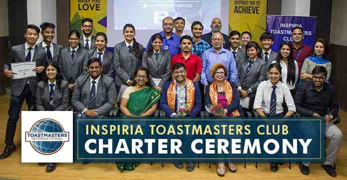Inspiria Toastmasters Club Charter Ceremony