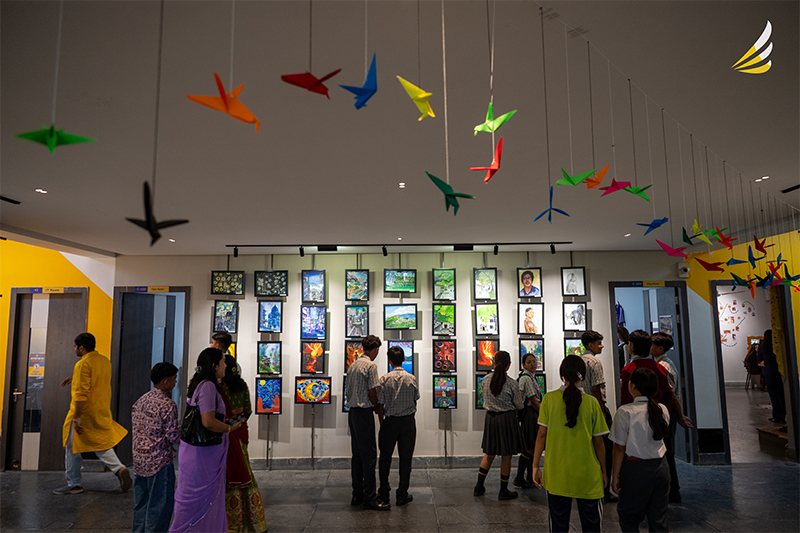 Interior Designing students showcasing their work at Inspiria's Art & Design Exhibition