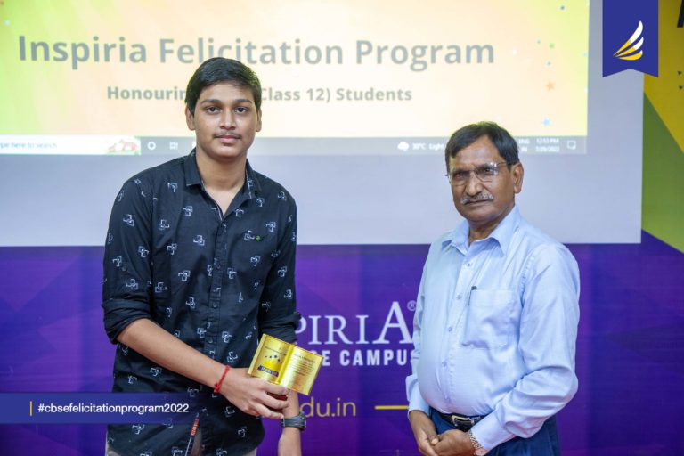 Students getting felicitated