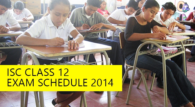 ISC exam timtable 2014