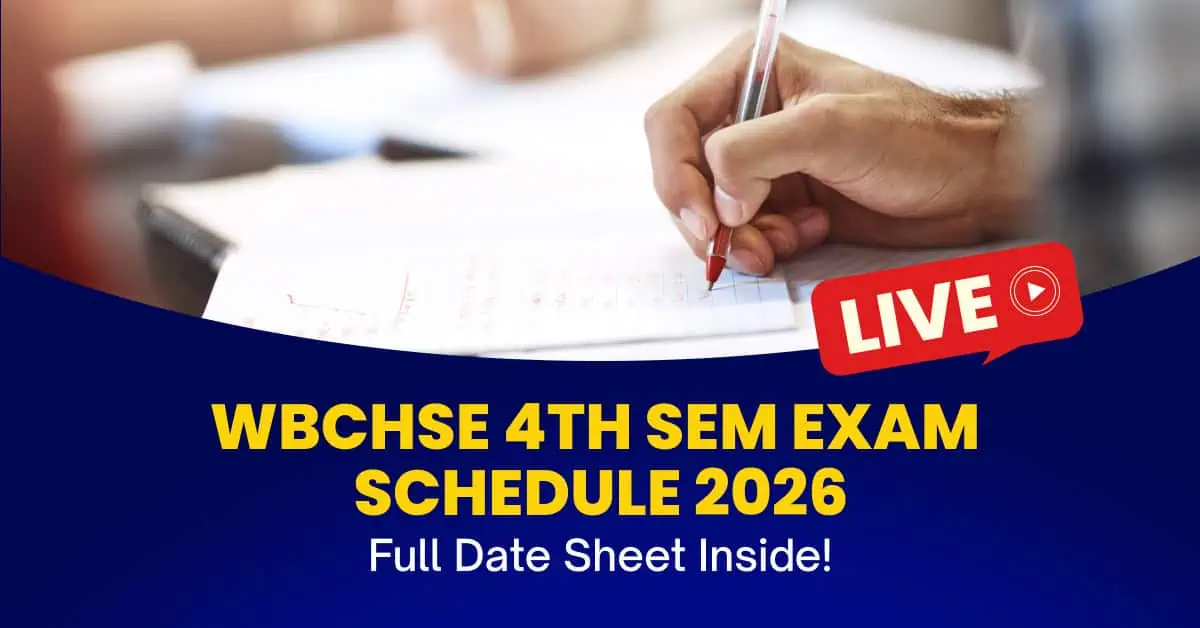 WBCHSE 4th Semester Routine 2026