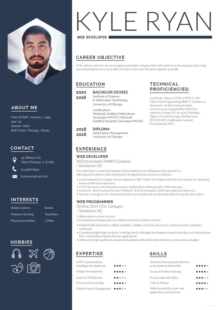 Web Developer Resume