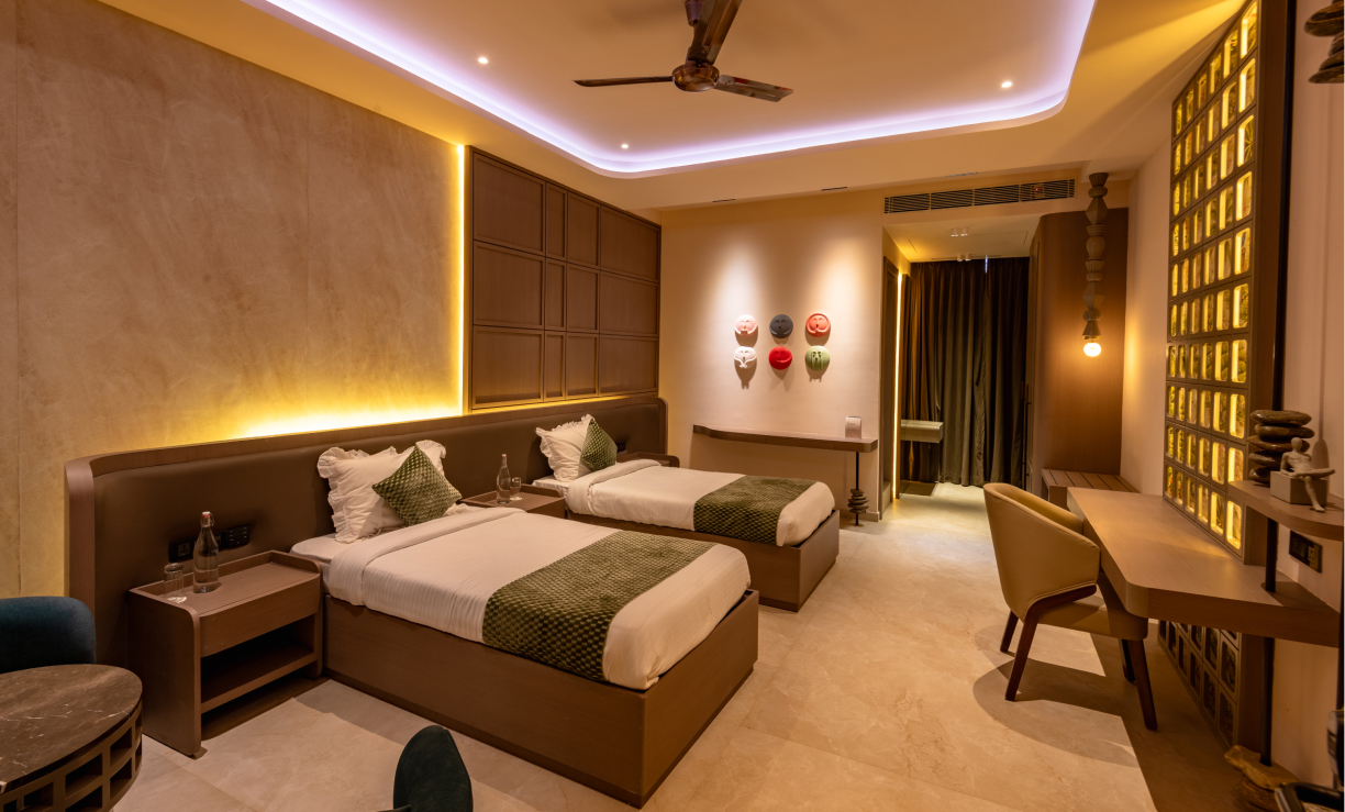 A quiet sleep-built room on the Inspiria campus